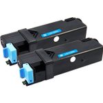 Dell 593-10259 (KU051) ensemble de 2 toner compatibles cyan haute capacité (Paradise Cartouche)