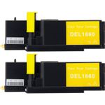 Dell 593-11037 (N51XP) ensemble de 2 toner compatibles jaune (Paradise Cartouche)