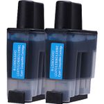 Brother LC900C ensemble de 2 cartouches d'encre compatibles cyan(Paradise Cartouche)