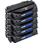 HP 80X (CF280X) ensemble de 5 toner compatibles noir haute capacité (Paradise Cartouche)