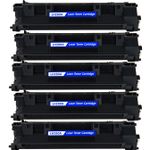 HP 80A (CF280A) ensemble de 5 toner compatibles noir (Paradise Cartouche)