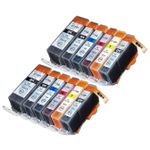 Canon PGI-520 & CLI-521 ensemble de 12 cartouches d'encre compatibles (Paradise Cartouche)