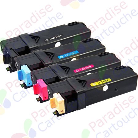 Dell 2130c ensemble de 4 toner compatibles haute capacité (Paradise Cartouche)