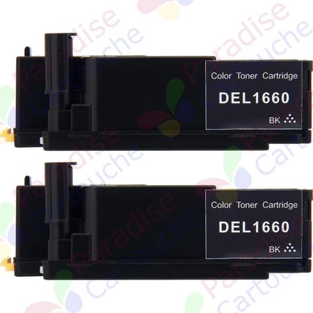 Dell 593-11040 (N51XP) ensemble de 2 toner compatibles noir (Paradise Cartouche)