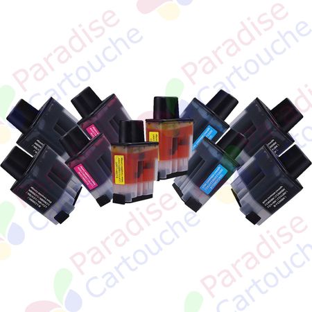 Brother LC900 ensemble de 10 cartouches d'encre compatibles (Paradise Cartouche)