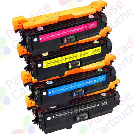 HP 504X & 504A ensemble de 4 toner compatibles (Paradise Cartouche)