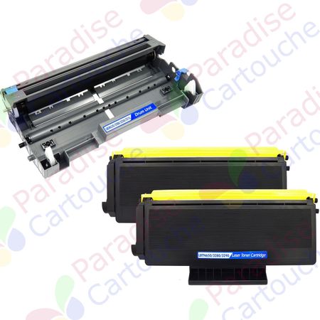 Brother TN3280 & DR3200 ensemble de 3 toners et tambours compatibles (Paradise Cartouche)