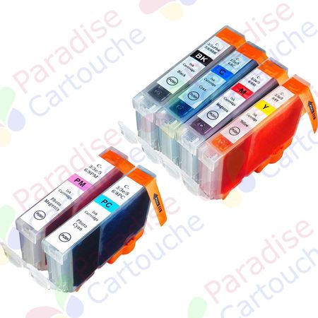 Canon CLI-8 ensemble de 6 cartouches d'encre compatibles (Paradise Cartouche)