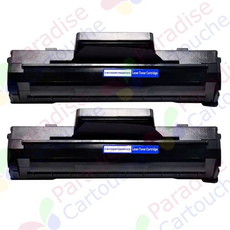 HP 106A (W1106A) ensemble de 2 toner compatibles noir (Paradise Cartouche)