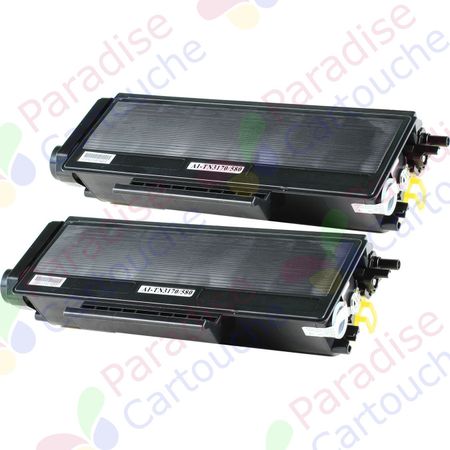 Brother TN3170 (TN3130) ensemble de 2 toner compatibles noir haute capacité (Paradise Cartouche)