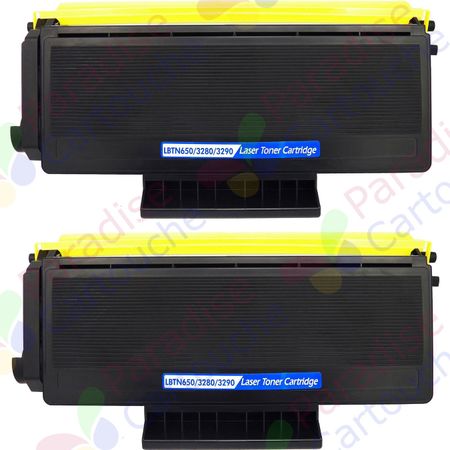 Brother TN3280 (TN3230) ensemble de 2 toner compatibles noir haute capacité (Paradise Cartouche)