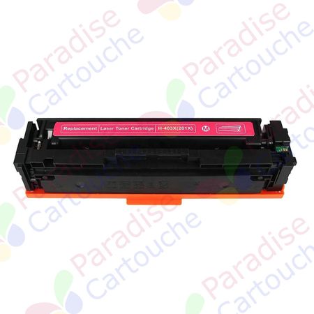 HP 201X / CF403X (201A / CF403A) toner compatible magenta haute capacité (Paradise Cartouche)