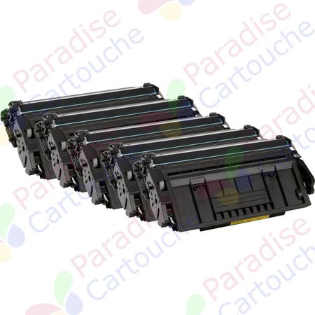 HP 87A (CF287A) ensemble de 5 toner compatibles noir (Paradise Cartouche)