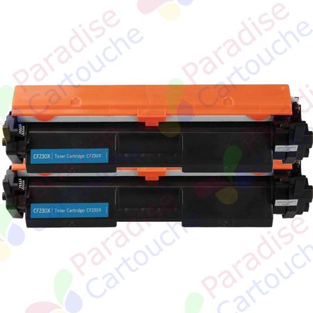 HP 30X (CF230X) ensemble de 2 toner compatibles noir haute capacité (Paradise Cartouche)