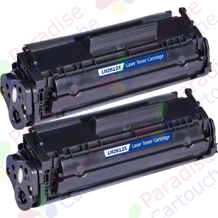 HP 12X (Q2612X) ensemble de 2 toner compatibles noir haute capacité (Paradise Cartouche)