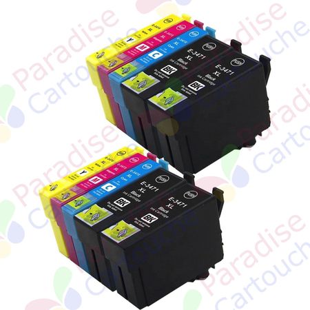 Epson 34XL ensemble de 10 cartouches d'encre compatibles haute capacité (Paradise Cartouche)