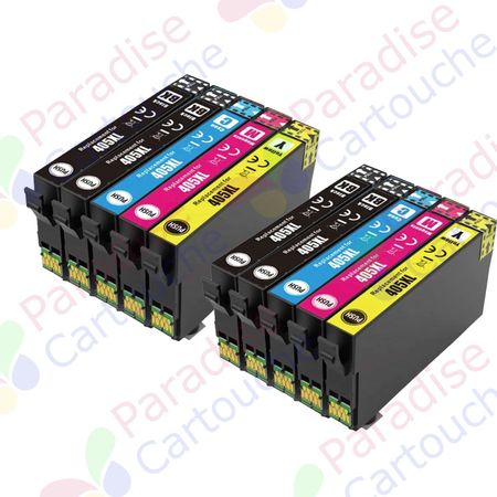 Epson 405XL ensemble de 10 cartouches d'encre compatibles haute capacité (Paradise Cartouche)