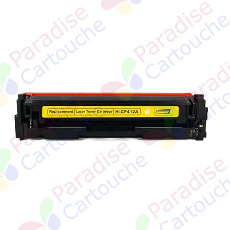 HP 410A (CF412A) toner compatible jaune (Paradise Cartouche)