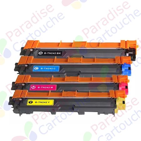 Brother TN242 ensemble de 4 toner compatibles ultra haute capacité (Paradise Cartouche)