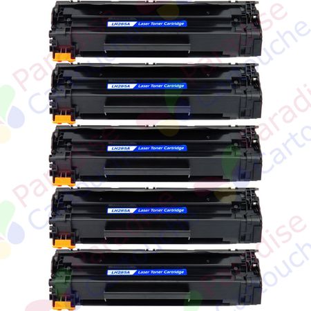 HP 85A (CE285A) ensemble de 5 toner compatibles noir (Paradise Cartouche)