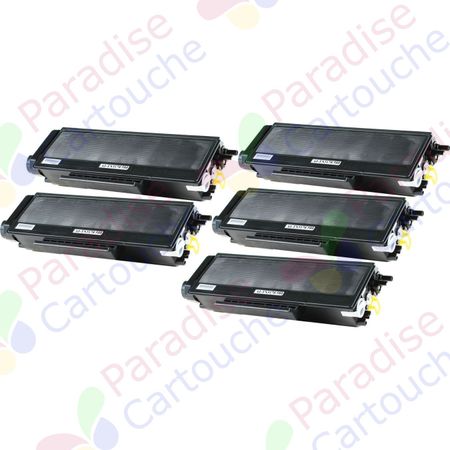 Brother TN3170 (TN3130) ensemble de 5 toner compatibles noir haute capacité (Paradise Cartouche)