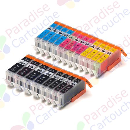 Canon PGI-550XL & CLI-551XL ensemble de 20 cartouches d'encre compatibles haute capacité (Paradise Cartouche)