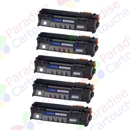 Canon 715 ensemble de 5 toner compatibles noir (Paradise Cartouche)