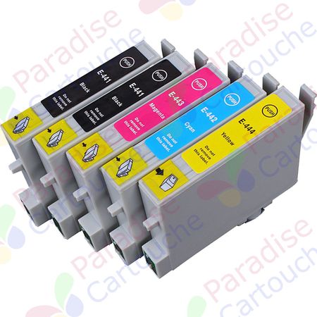 Epson T0445 ensemble de 5 cartouches d'encre compatibles (Paradise Cartouche)