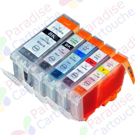 Canon PGI-5 & CLI-8 ensemble de 5 cartouches d'encre compatibles (Paradise Cartouche)