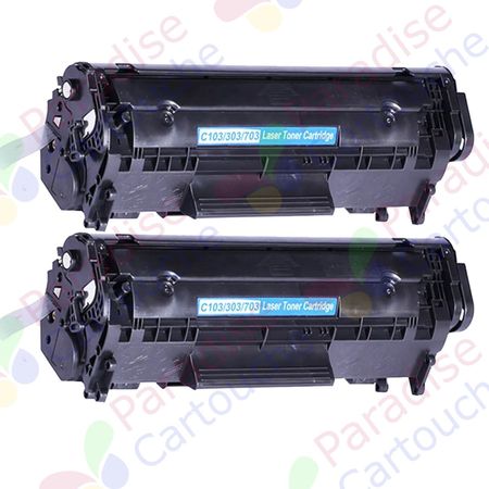 Canon 703 ensemble de 2 toner compatibles noir (Paradise Cartouche)