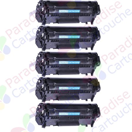 Canon 703 ensemble de 5 toner compatibles noir (Paradise Cartouche)