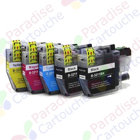 Brother LC3211 ensemble de 5 cartouches d'encre compatibles haute capacité (Paradise Cartouche)