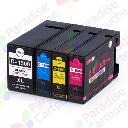 Canon PGI-1500XL ensemble de 4 cartouches d'encre compatibles haute capacité (Paradise Cartouche)