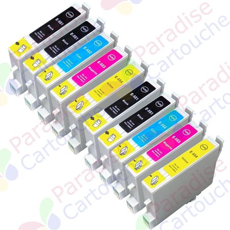 Epson T0556 ensemble de 10 cartouches d'encre compatibles (Paradise Cartouche)