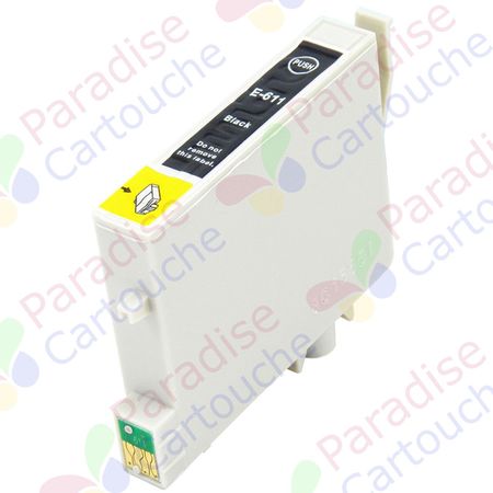 Epson T0611 cartouche d'encre compatible noir (Paradise Cartouche)