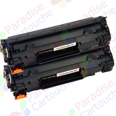 Canon 725 ensemble de 2 toner compatibles noir (Paradise Cartouche)