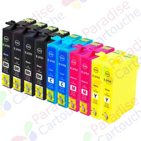 Epson 27XL ensemble de 10 cartouches d'encre compatibles haute capacité (Paradise Cartouche)