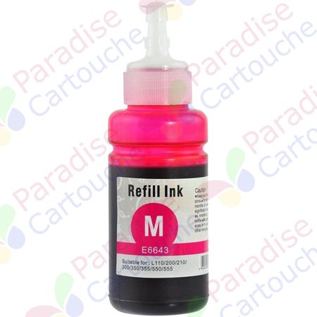 Epson 664 (T6643) bouteille d'encre magenta compatible (Paradise Cartouche)