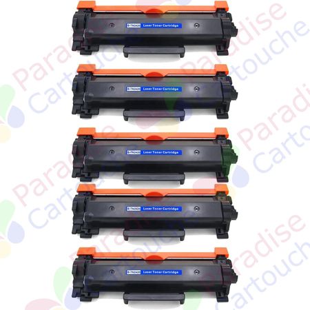 Brother TN2420 ensemble de 5 toner compatibles noir haute capacité (Paradise Cartouche)