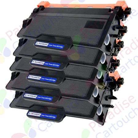 Brother TN3480 ensemble de 5 toner compatibles noir haute capacité (Paradise Cartouche)