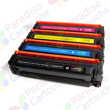 Canon 054H ensemble de 4 toner compatibles haute capacité (Paradise Cartouche)