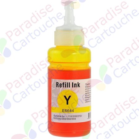 Epson 664 (T6644) bouteille d'encre jaune compatible (Paradise Cartouche)